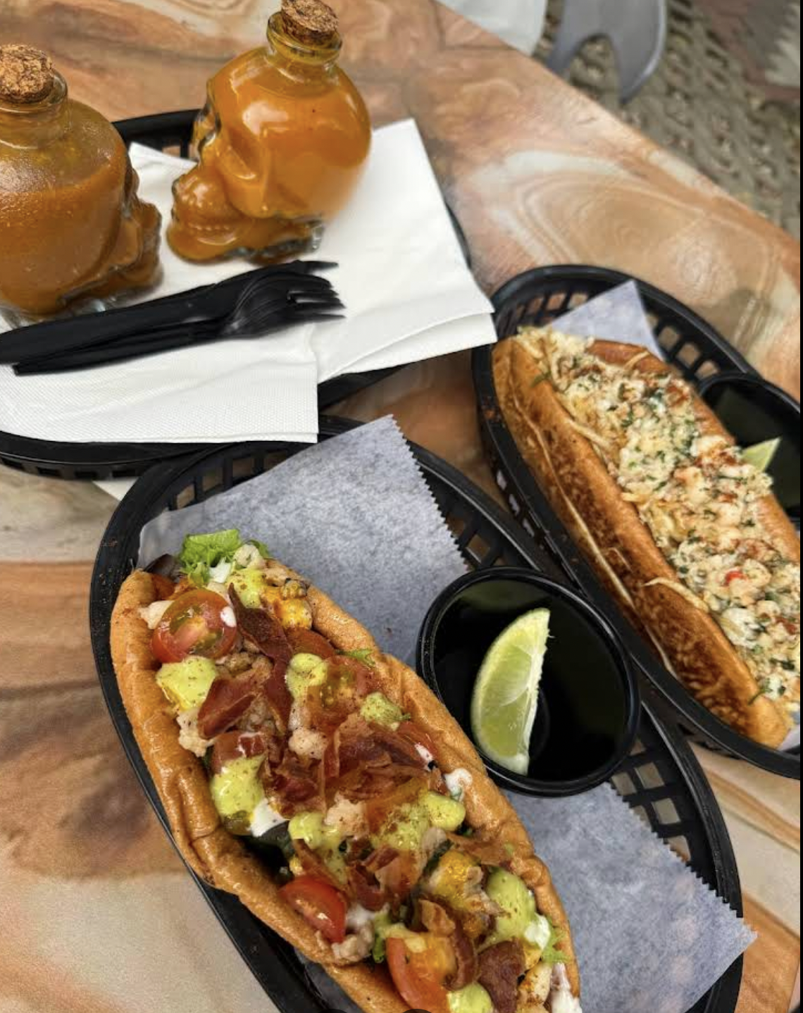 Lobster Rolls with Hot Sauce